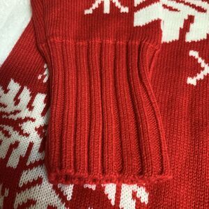 Vintage, Red & White Snowflake Christmas Sweater Size 2X Holiday Winter PreOwned